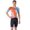 Castelli Free Sanremo 3 Suit Short Sleeve in Paprika Winter Sky Black