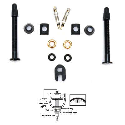Orange Seal Versa Valve Tubeless Valve Stem Kit - 60mm