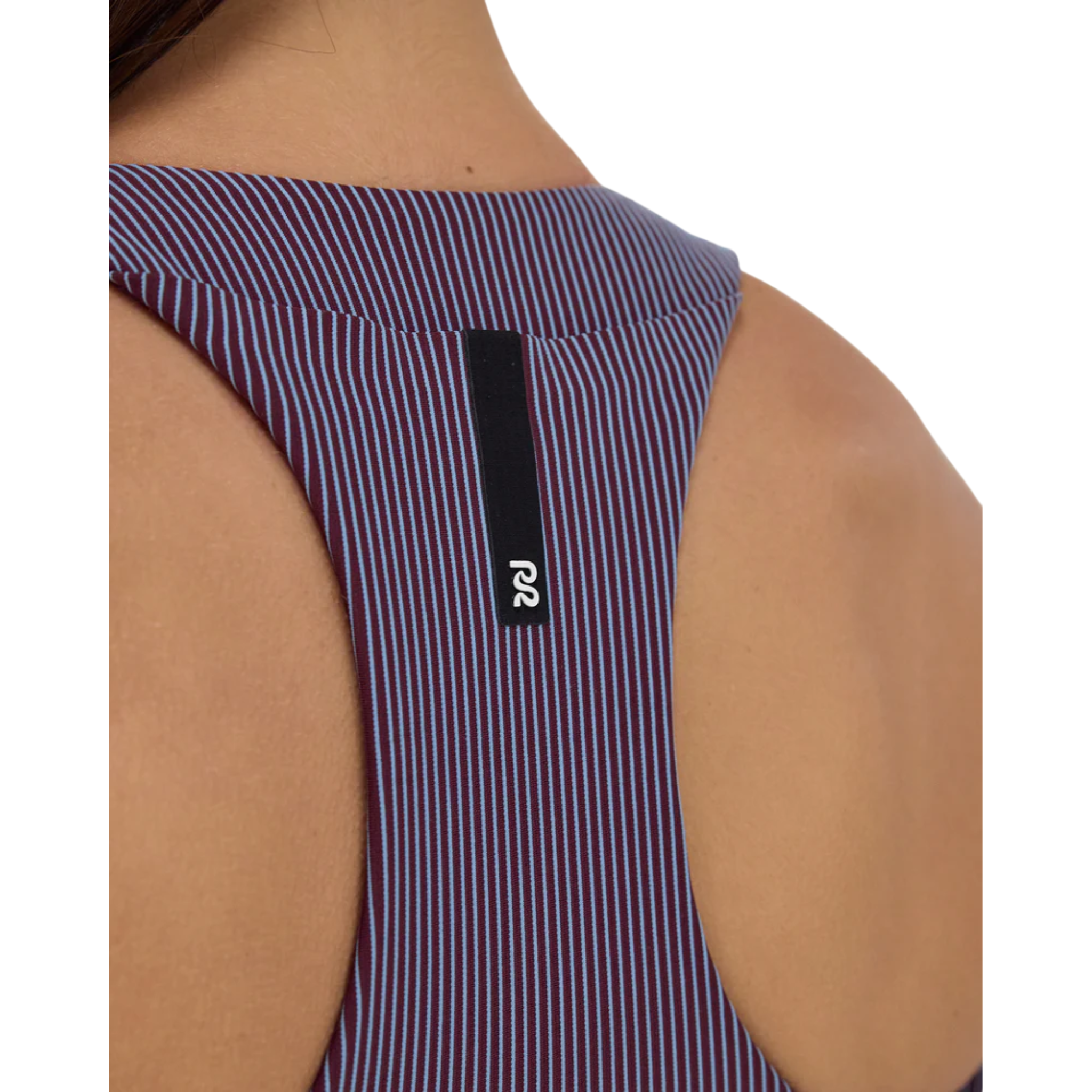 Striped Cadence™ Scoop Neck Run Bra