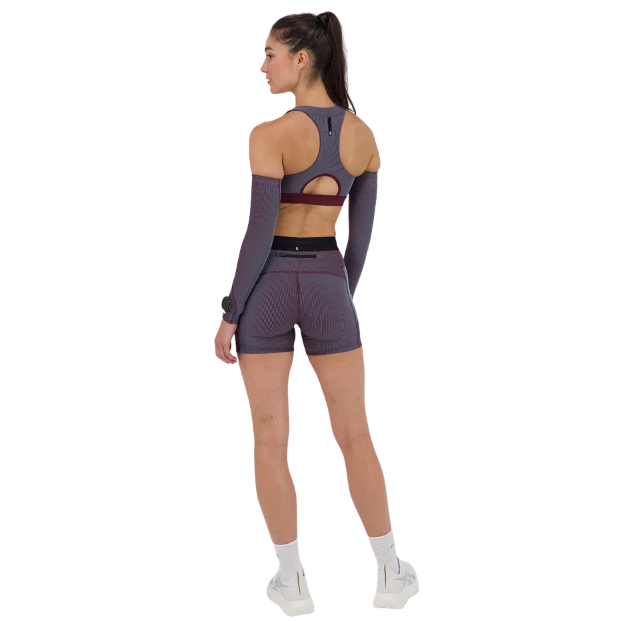 Striped Cadence™ Scoop Neck Run Bra