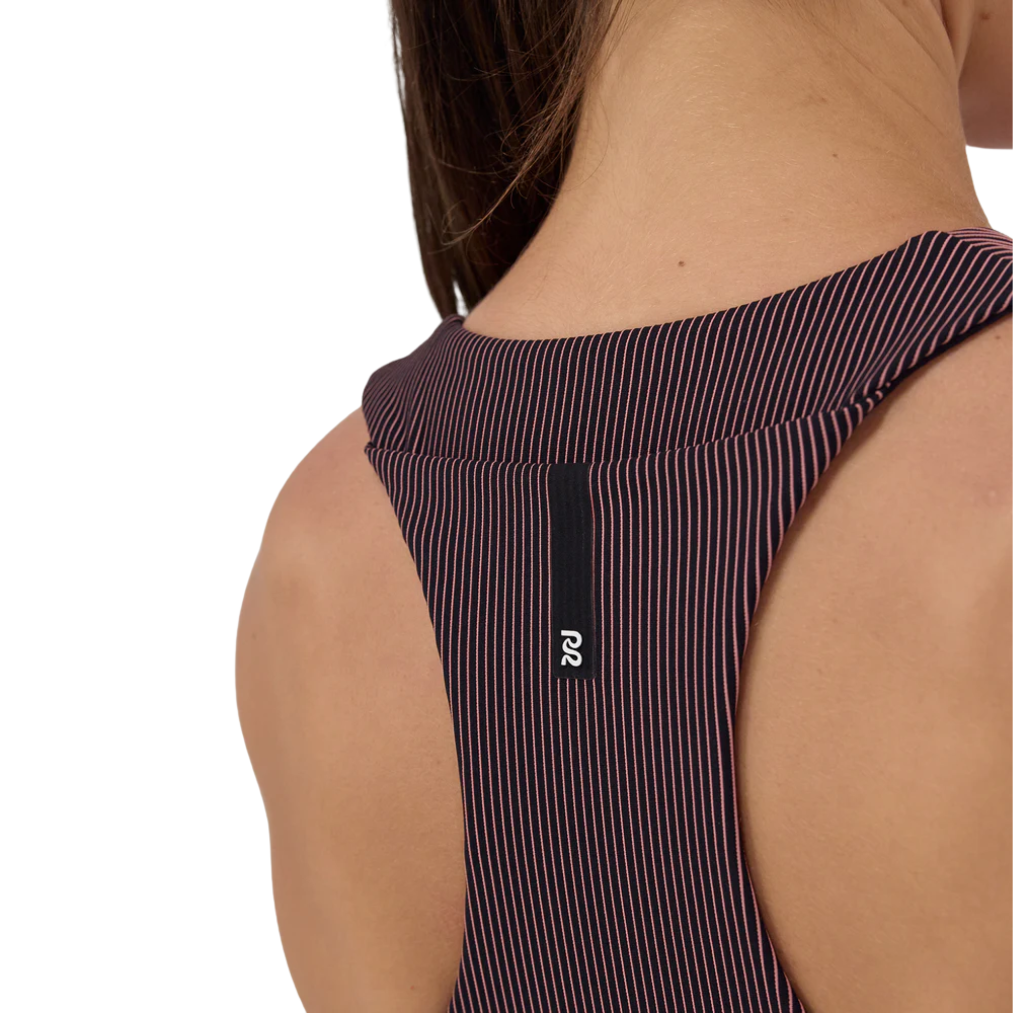 Striped Cadence™ Zip Front Race Crop