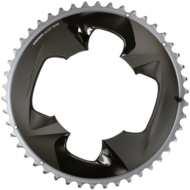 SRAM Force 2x12-Speed Outer Chainring - 46T, 107 BCD, Polar Grey