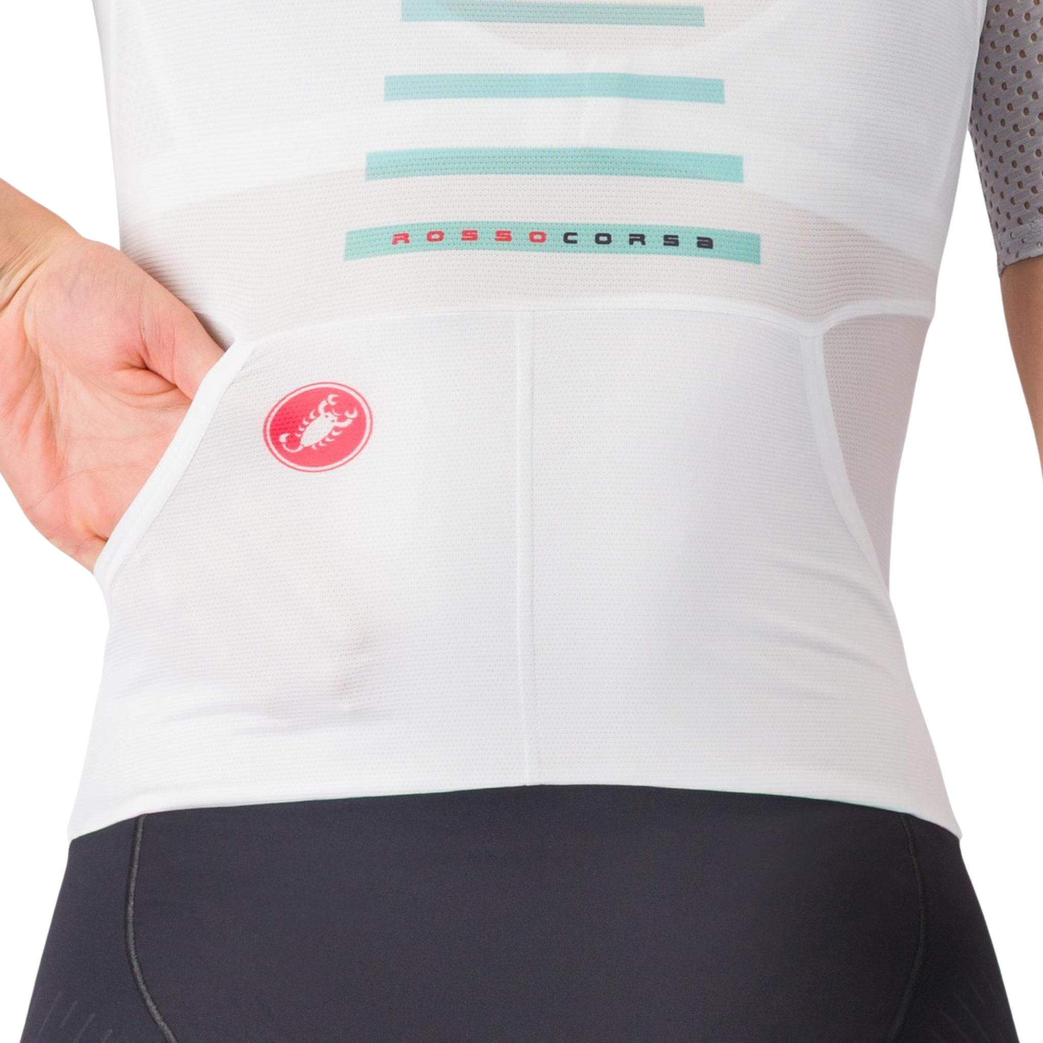 Castelli Free Sanremo 3 W Suit Short Sleeve in White Black