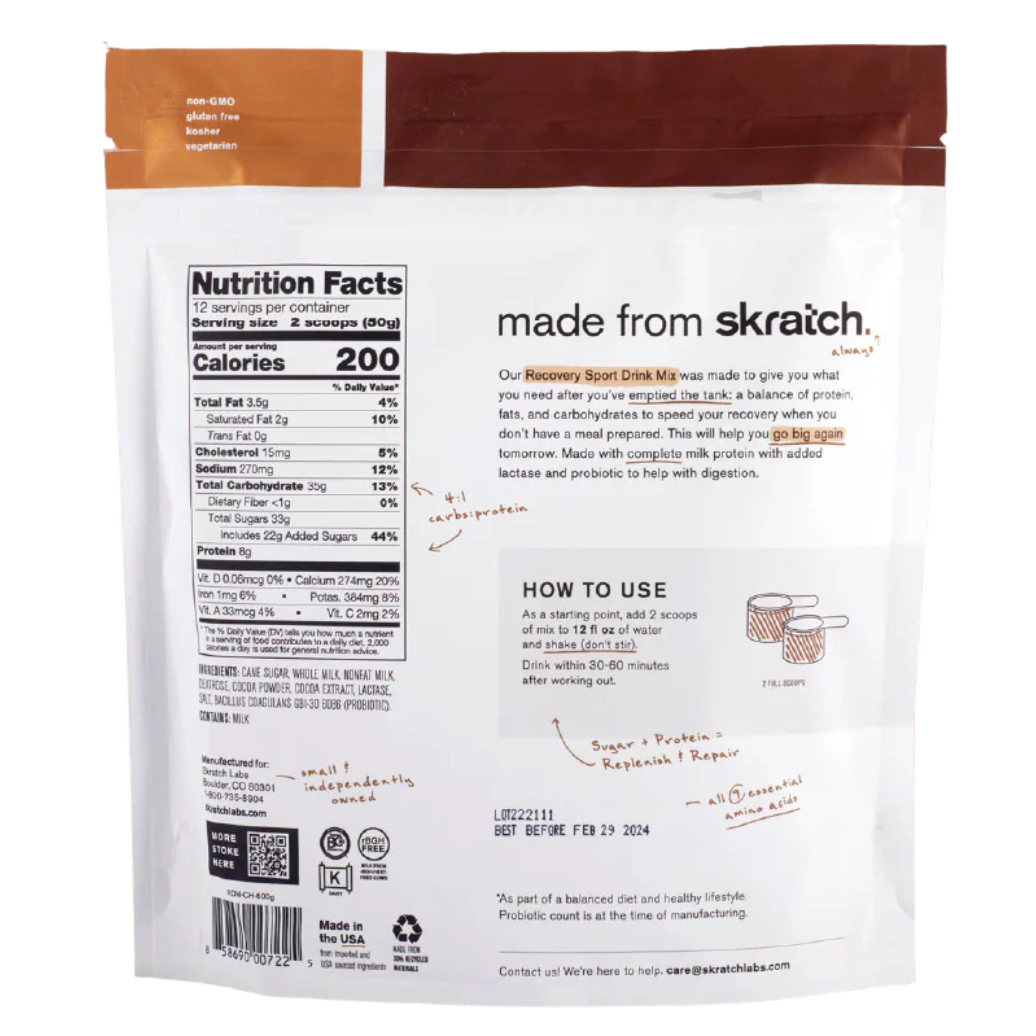 Skratch Labs Recovery Sport Drink Mix