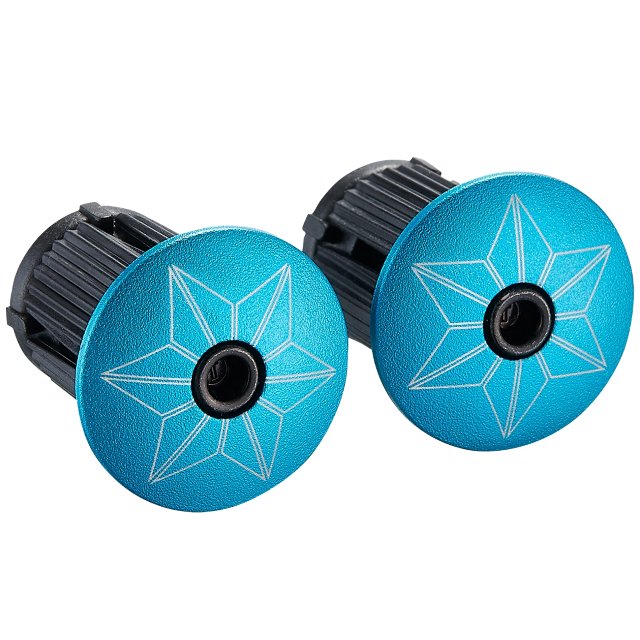 Supacaz Super Sticky Kush - Tsunami - Blue Refractor + Neon Blue Star Plugz