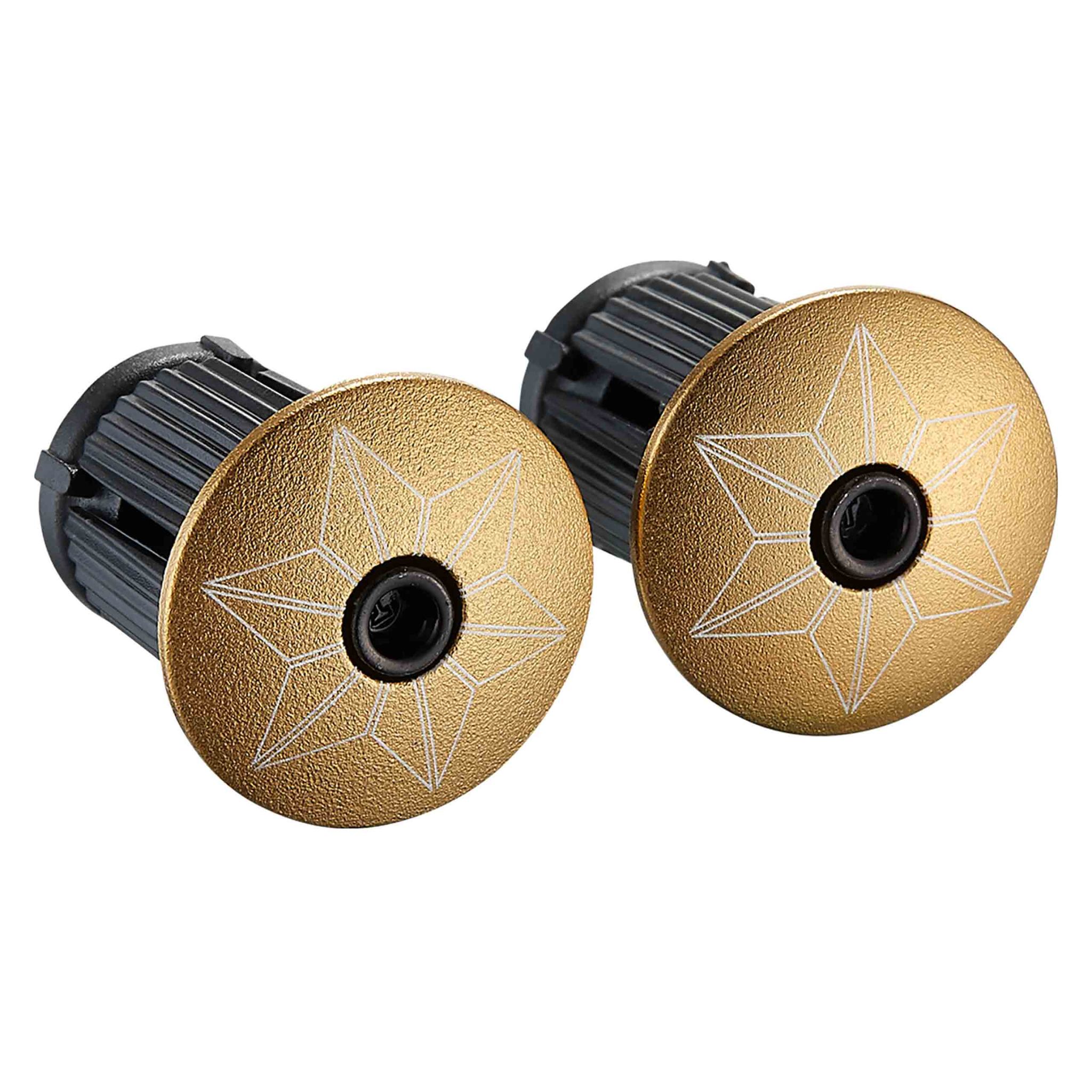 Supacaz Bling - Gold + Gold Star Plugz