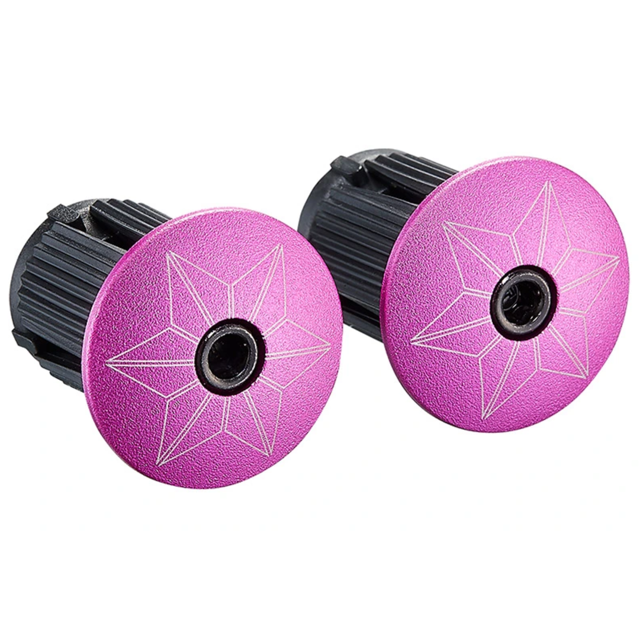 Supacaz Super Sticky Kush - Splat - Limited - White w/ Neon Pink + Neon Pink Star Plugz