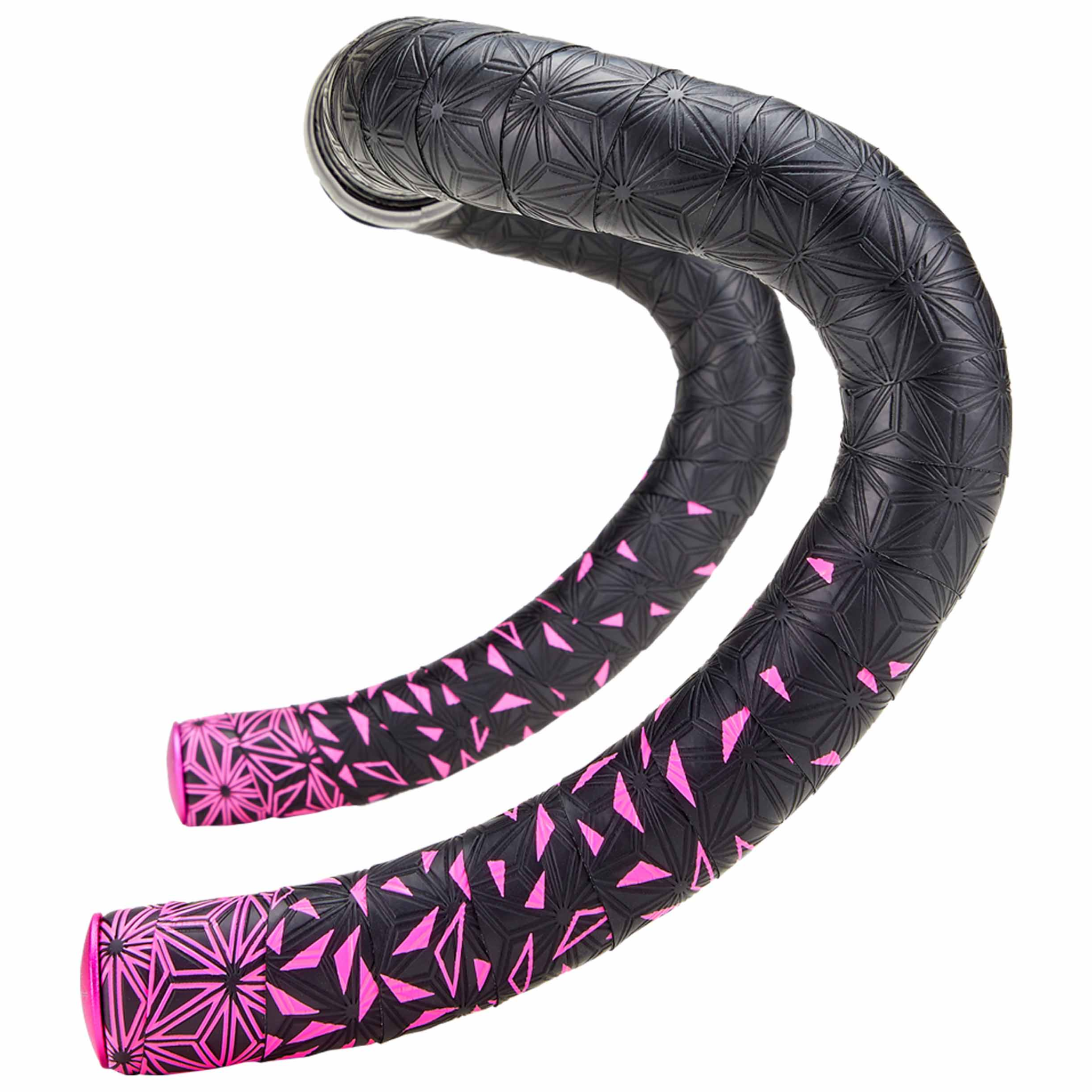 Supacaz Super Sticky Kush – Star Fade – Neon Pink + Pink Star Plugz